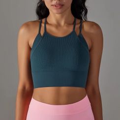 4Pcs Threaded Double Layer Yoga Tank Top